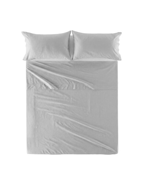 Drap en coton Basic gris clair