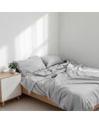 Drap en coton Basic gris clair