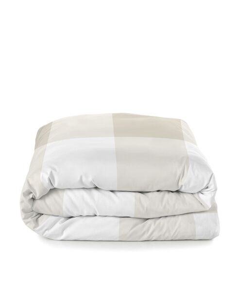 Housse de couette en coton Gingham beige