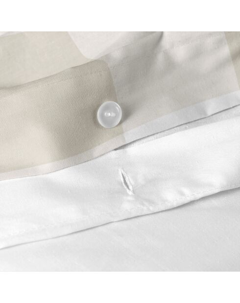 Housse de couette en coton Gingham beige