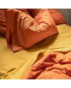 Housse de couette en coton Basic terre cuite