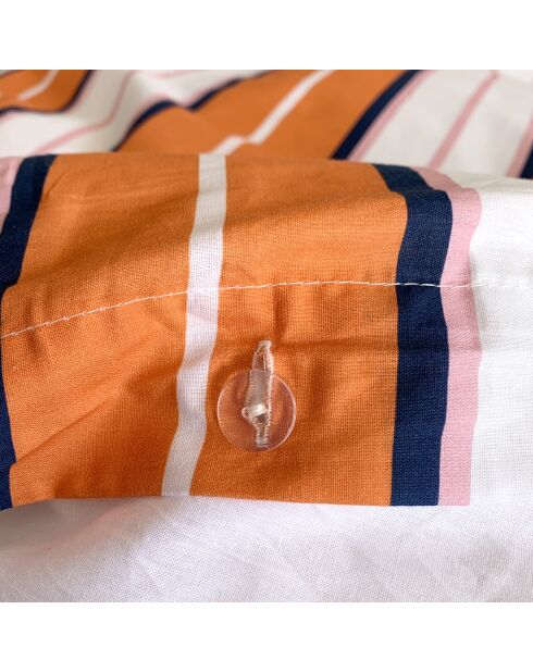 Housse de couette en coton Joyful lines multicolore