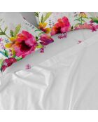 Sábana bajera ajustable Cassia de algodón multicolor