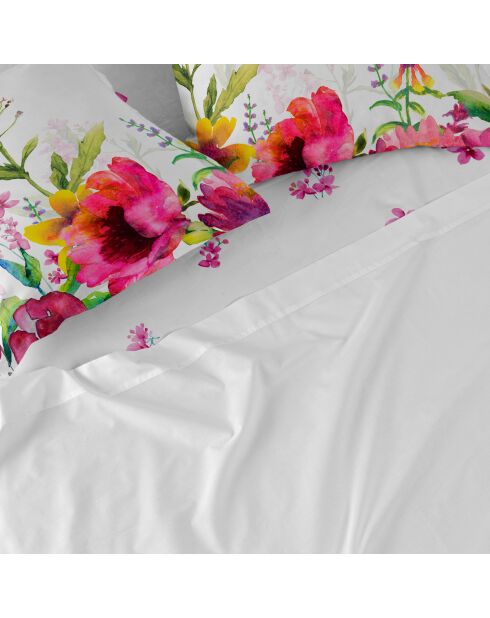 Sábana bajera ajustable Cassia de algodón multicolor