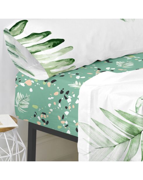 Delicato lenzuolo con angoli in cotone multicolore