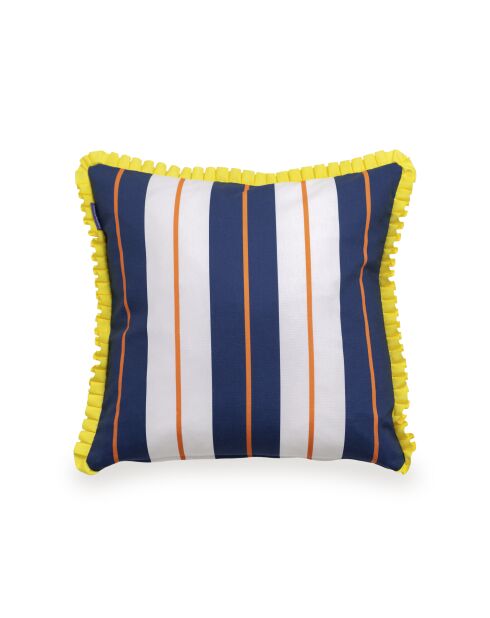 Joyful lines meerkleurige decoratieve kussenhoes van katoen - 50x50 cm