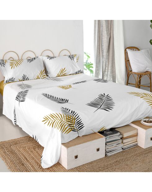 Drap en coton Foliage multicolore
