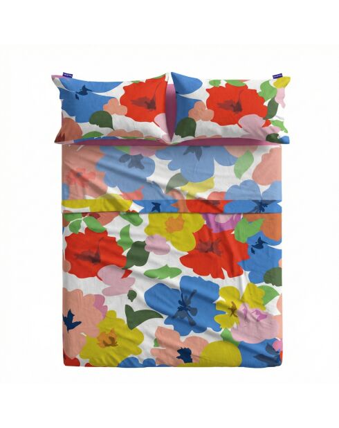 Drap en coton Bloom play multicolore