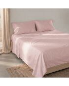 Drap en coton Basic rose pâle