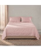 Drap en coton Basic rose pâle