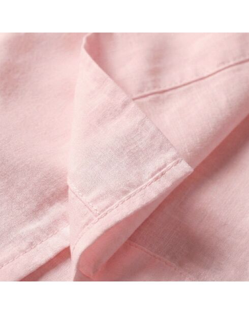 Drap en coton Basic rose pâle