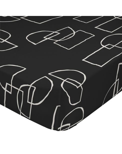 Serenity katoenen hoeslaken (180 bedden) veelkleurig - 180x200x32 cm