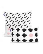 Housse de coussin en coton Blush multicolore - 50x50 + 50x30 cm