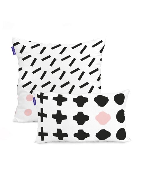 Housse de coussin en coton Blush multicolore - 50x50 + 50x30 cm