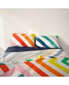 Drap en coton Happy stripes multicolore