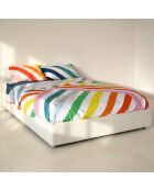 Drap en coton Happy stripes multicolore