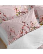 Federa in cotone Chinoiserie rosa multicolore - 60x60 cm