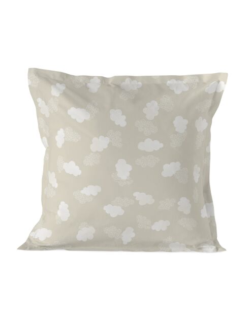 Kissenbezug aus Baumwolle mit Wolken, 50 x 75 cm, beige