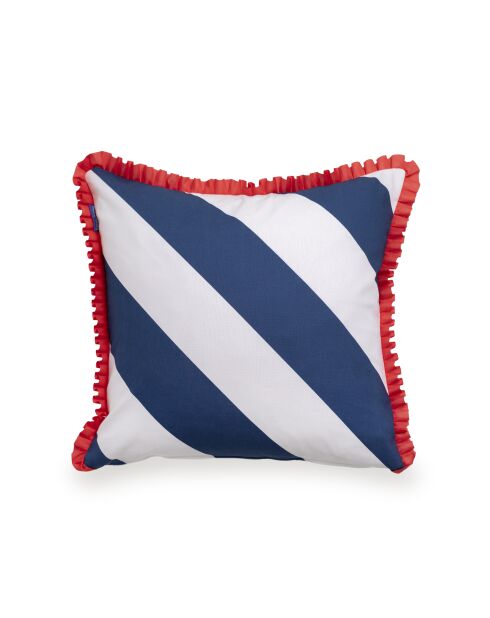 Housse de coussin décoratif en coton Happy stripes multicolore - 50x50 cm