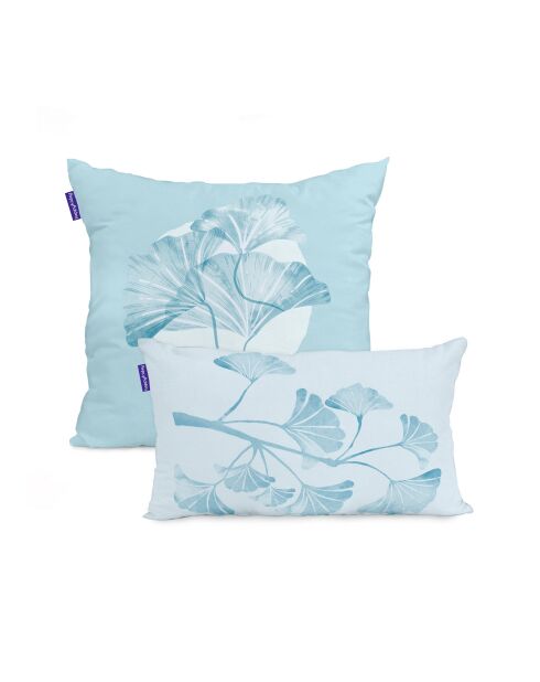 Housse de coussin en coton Ginkgo multicolore - 50x50 + 50x30 cm