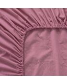 Basic hoeslaken van magenta katoen