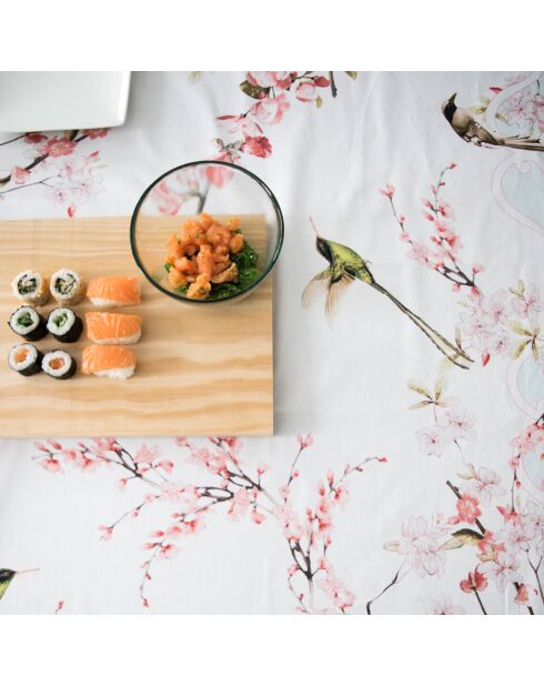 Nappe en coton Chinoiserie multicolore
