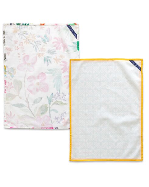 2 Torchons en coton Enchant multicolores - 70x50 cm