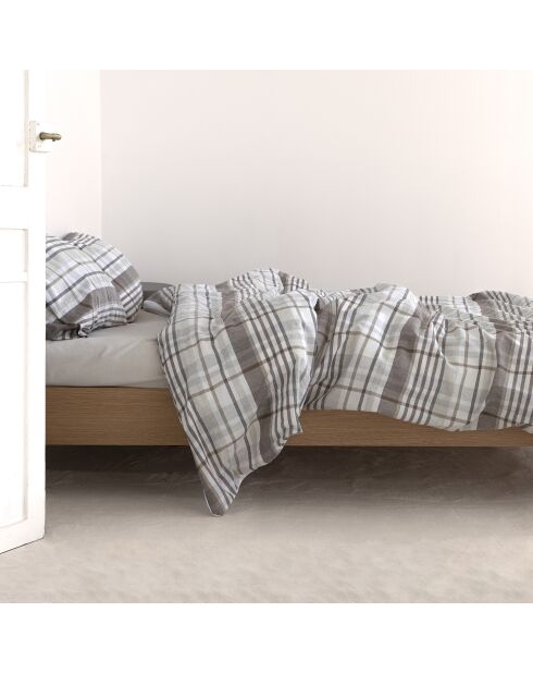 Housse de couette en coton Laida beige