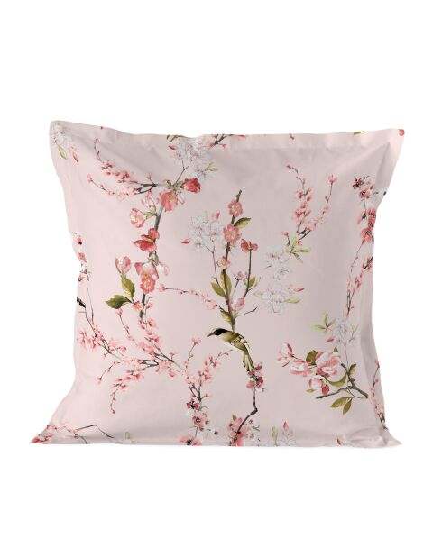 Housse de coussin en coton Chinoiserie rose multicolore - 60x60 cm