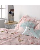 Housse de coussin en coton Chinoiserie rose multicolore - 60x60 cm