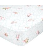 Lenzuolo con angoli in cotone Sakura multicolore