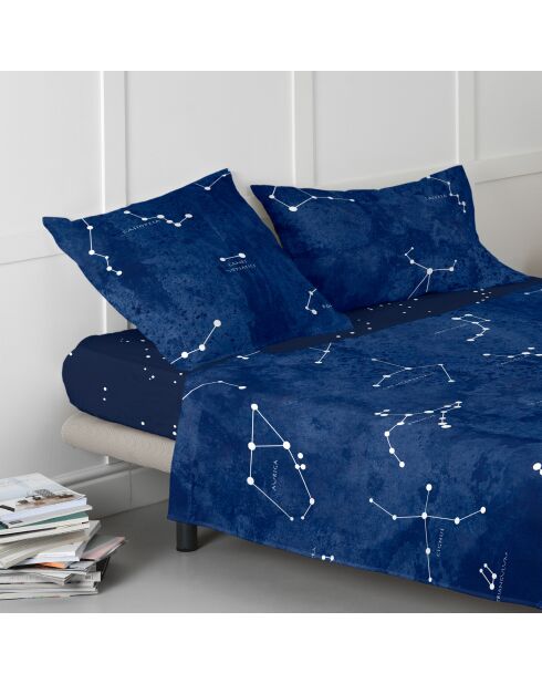 Drap-housse en coton Cosmos multicolore