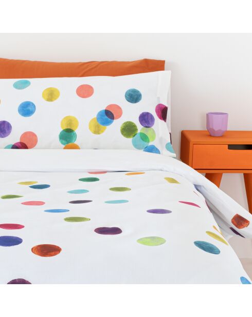 Federa in cotone Confetti multicolor - 60x60 cm