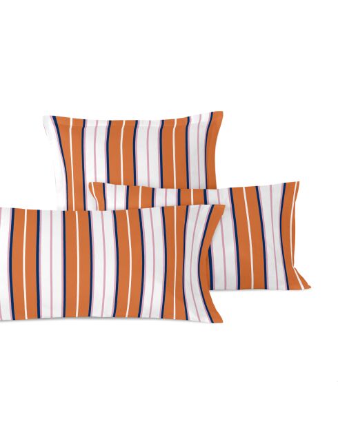 Joyful lines veelkleurig katoenen kussensloop - 60x60 cm