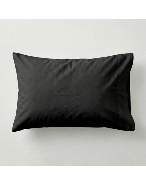 Funda de almohada básica de algodón negra - 50x30 cm (Cuna)