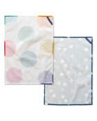 2 paños de cocina de algodón Confeti multicolores - 70x50 cm