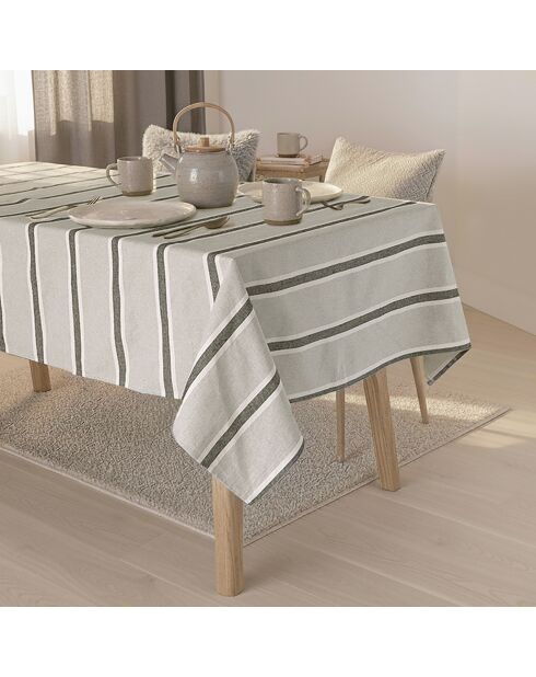 Graue Baumwoll-Tischdecke Dune