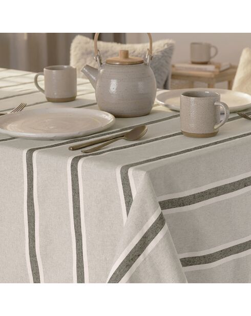 Graue Baumwoll-Tischdecke Dune