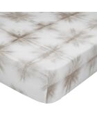 Batikfarbenes Spannbetttuch aus Baumwolle (Bett 90) mehrfarbig — 90x200x32 cm
