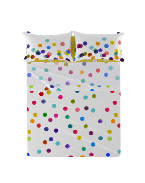 Drap en coton Confetti multicolore