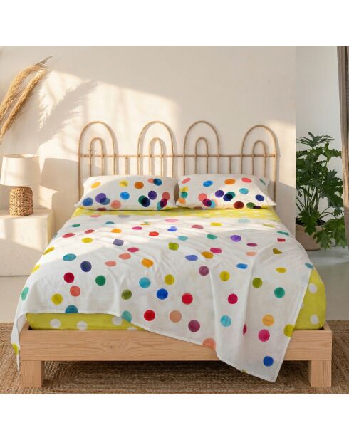 Drap en coton Confetti multicolore