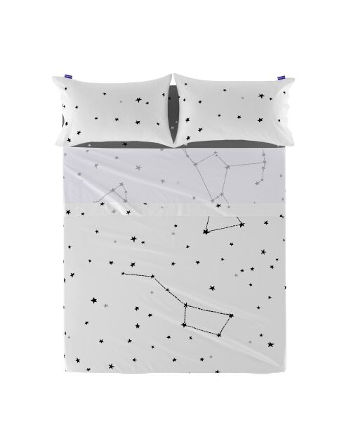 Drap en coton Constellation multicolore