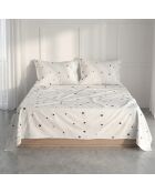 Drap en coton Constellation multicolore