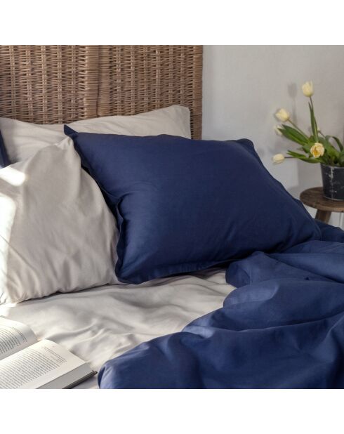 Basic Kissenbezüge aus Baumwolle, Marineblau, 2 Stück