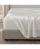 Basic hoeslaken van wit katoen Percale