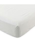 Basic hoeslaken van wit katoen Percale