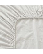 Basic hoeslaken van wit katoen Percale