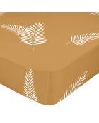 Drap-housse en coton Foliage multicolore