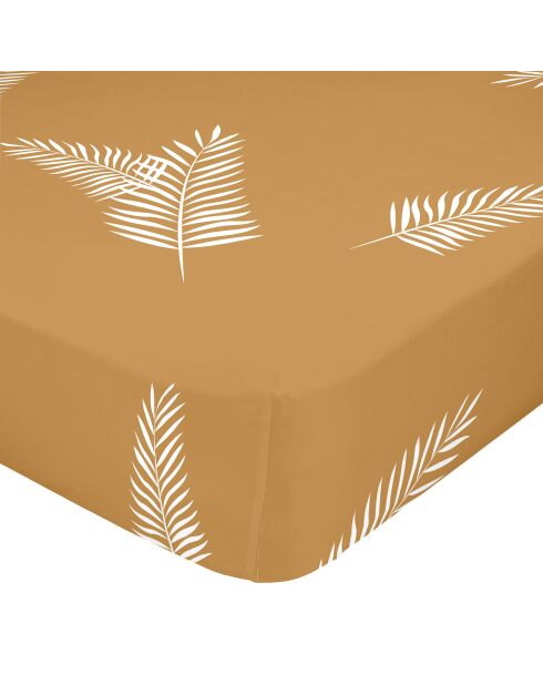 Drap-housse en coton Foliage multicolore
