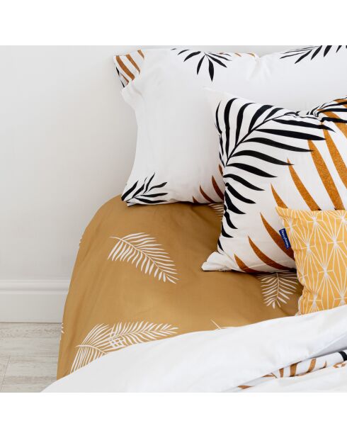 Drap-housse en coton Foliage multicolore
